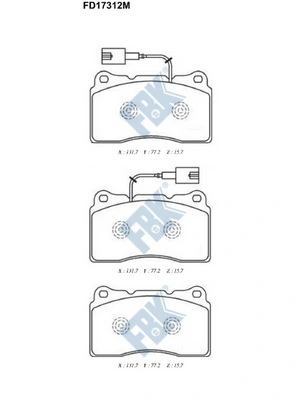 FBK fékbetétkészlet, tárcsafék - FD17312M - TothCarparts