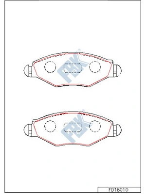 FBK fékbetétkészlet, tárcsafék - FD18010 - TothCarparts
