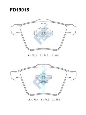 FBK fékbetétkészlet, tárcsafék - FD19018 - TothCarparts