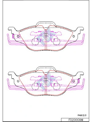 FBK fékbetétkészlet, tárcsafék - FD20009M - TothCarparts