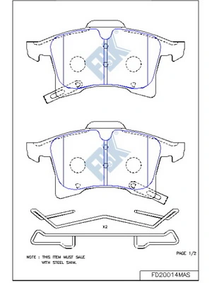 FBK fékbetétkészlet, tárcsafék - FD20014MAS - TothCarparts
