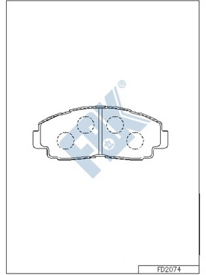 FBK fékbetétkészlet, tárcsafék - FD2074 - TothCarparts