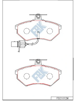 FBK fékbetétkészlet, tárcsafék - FD21012M - TothCarparts