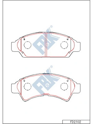 FBK fékbetétkészlet, tárcsafék - FD2102 - TothCarparts