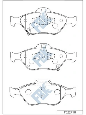 FBK fékbetétkészlet, tárcsafék - FD2271M - TothCarparts