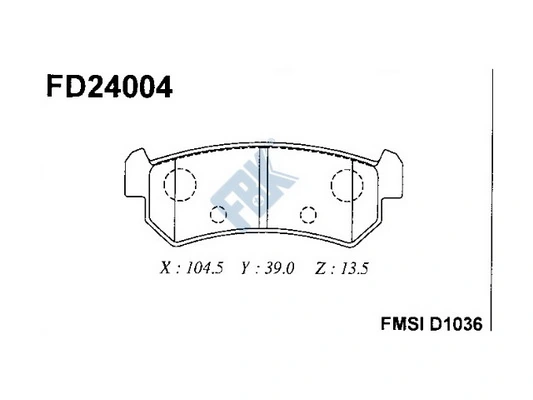 FBK fékbetétkészlet, tárcsafék - FD24004 - TothCarparts
