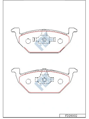 FBK fékbetétkészlet, tárcsafék - FD26002 - TothCarparts
