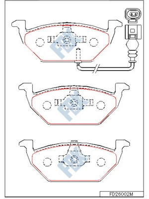 FBK fékbetétkészlet, tárcsafék - FD26002M - TothCarparts
