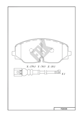 FBK fékbetétkészlet, tárcsafék - FD26306 - TothCarparts