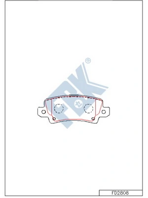 FBK fékbetétkészlet, tárcsafék - FD2808 - TothCarparts