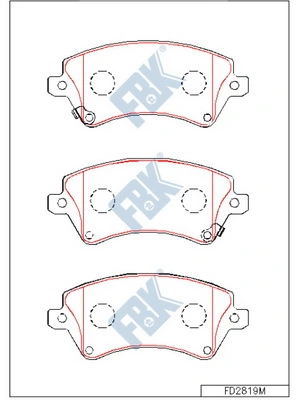 FBK fékbetétkészlet, tárcsafék - FD2819M - TothCarparts