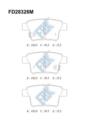 FBK fékbetétkészlet, tárcsafék - FD28326M - TothCarparts
