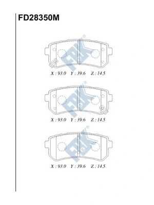 FBK fékbetétkészlet, tárcsafék - FD28350M - TothCarparts