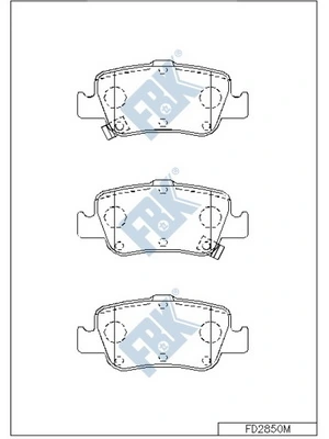 FBK fékbetétkészlet, tárcsafék - FD2850M - TothCarparts