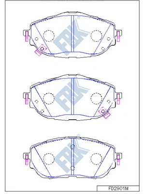 FBK fékbetétkészlet, tárcsafék - FD2901M - TothCarparts