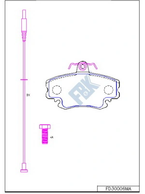 FBK fékbetétkészlet, tárcsafék - FD30006MA - TothCarparts