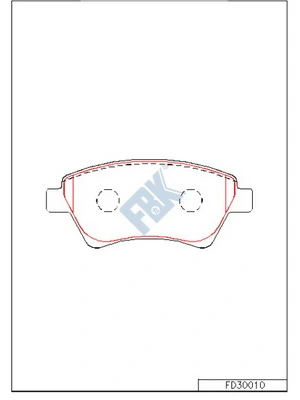 FBK fékbetétkészlet, tárcsafék - FD30010 - TothCarparts