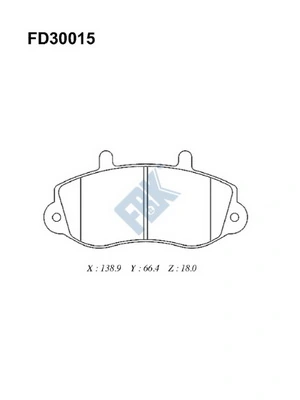 FBK fékbetétkészlet, tárcsafék - FD30015 - TothCarparts