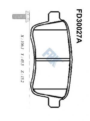 FBK fékbetétkészlet, tárcsafék - FD30027A - TothCarparts