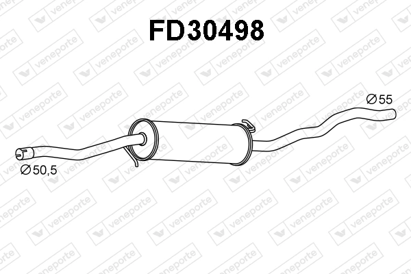 VENEPORTE középső hangtompító - FD30498 - TothCarparts