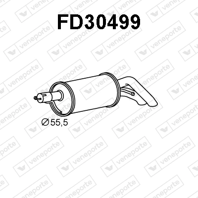 VENEPORTE hátsó hangtompító - FD30499 - TothCarparts