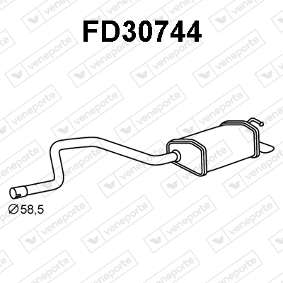VENEPORTE hátsó hangtompító - FD30744 - TothCarparts