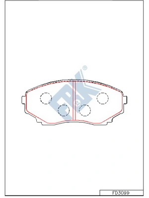 FBK fékbetétkészlet, tárcsafék - FD3099 - TothCarparts