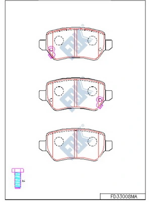 FBK fékbetétkészlet, tárcsafék - FD33008MA - TothCarparts