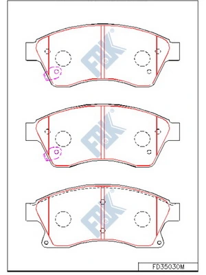 FBK fékbetétkészlet, tárcsafék - FD35030M - TothCarparts
