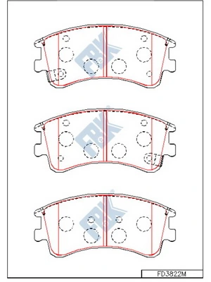 FBK fékbetétkészlet, tárcsafék - FD3822M - TothCarparts
