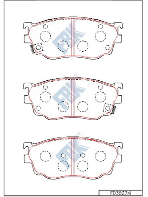 FBK fékbetétkészlet, tárcsafék - FD3827M - TothCarparts