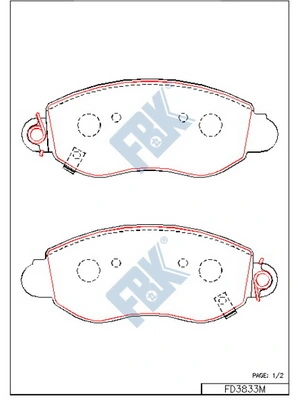 FBK fékbetétkészlet, tárcsafék - FD3833M - TothCarparts