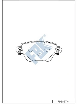 FBK fékbetétkészlet, tárcsafék - FD3837M - TothCarparts