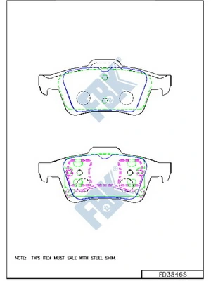 FBK fékbetétkészlet, tárcsafék - FD3846S - TothCarparts