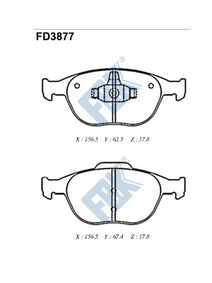 FBK fékbetétkészlet, tárcsafék - FD3877 - TothCarparts