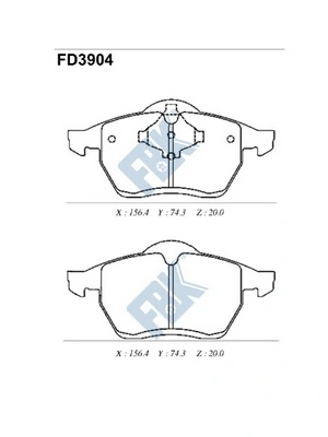 FBK fékbetétkészlet, tárcsafék - FD3904 - TothCarparts