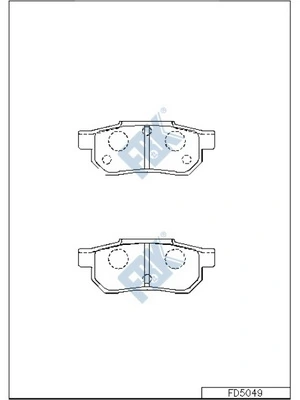 FBK fékbetétkészlet, tárcsafék - FD5049 - TothCarparts