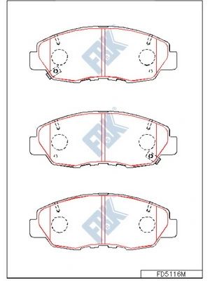 FBK fékbetétkészlet, tárcsafék - FD5116M - TothCarparts
