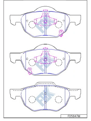 FBK fékbetétkészlet, tárcsafék - FD5847M - TothCarparts