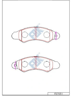 FBK fékbetétkészlet, tárcsafék - FD7051 - TothCarparts