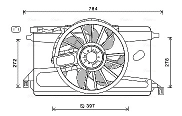 AVA Clever Choice ventilátor, motorhűtés - FD7561 - TothCarparts