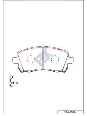 FBK fékbetétkészlet, tárcsafék - FD7801M - TothCarparts