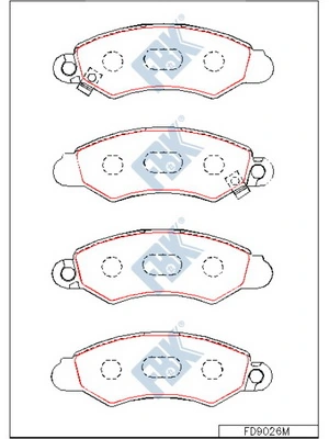FBK fékbetétkészlet, tárcsafék - FD9026M - TothCarparts