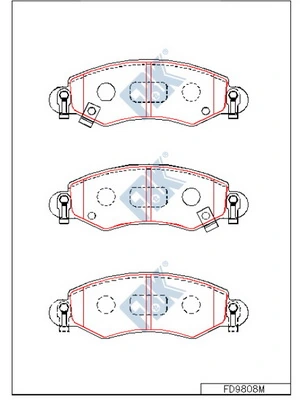 FBK fékbetétkészlet, tárcsafék - FD9808M - TothCarparts