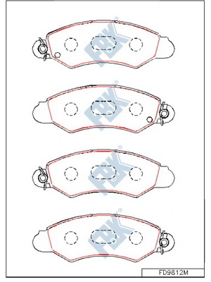 FBK fékbetétkészlet, tárcsafék - FD9812M - TothCarparts