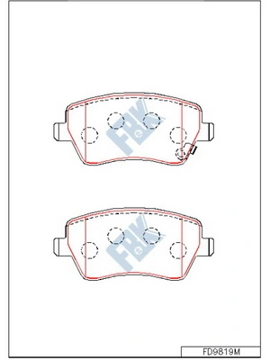 FBK fékbetétkészlet, tárcsafék - FD9819M - TothCarparts