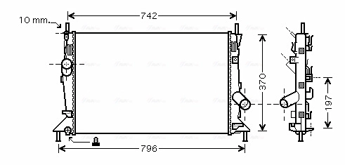 AVA Clever Choice hűtő, motorhűtés - FDA2370 - TothCarparts