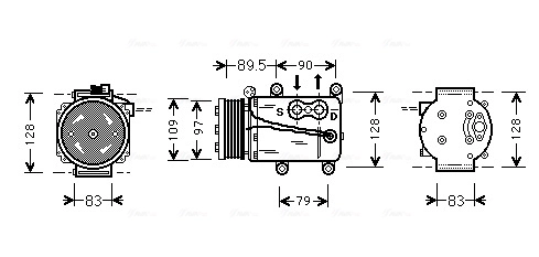AVA Clever Choice kompresszor, klíma - FDAK082 - TothCarparts