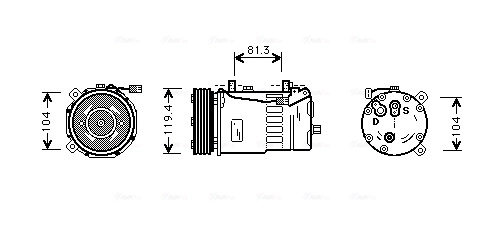 AVA Clever Choice kompresszor, klíma - FDAK321 - TothCarparts
