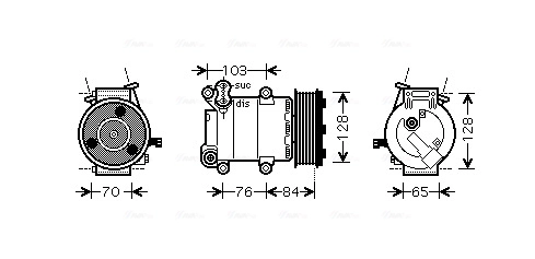 AVA Clever Choice kompresszor, klíma - FDAK418 - TothCarparts